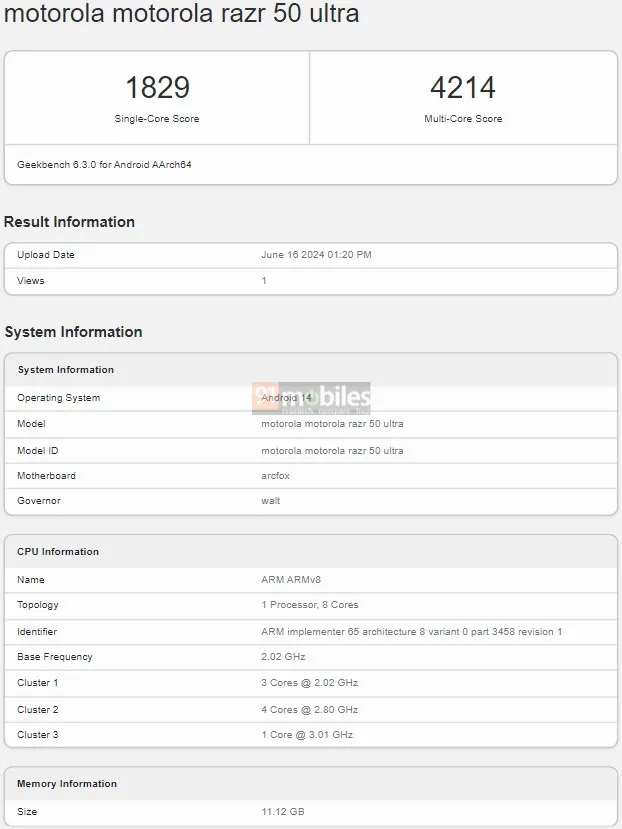 Motorola Razr 50 Ultra Spotted at Geekbench Database, NCC Certification Revealed Key Specifications