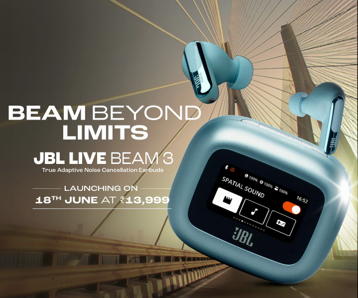 JBL Live Beam 3 is getting Ready for debut in India for Rs. 13,999; Offers Adaptive Noise Cancellation & many more